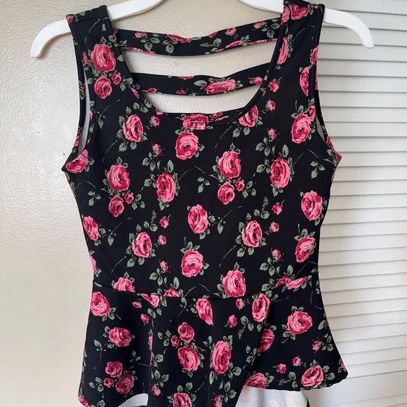Peplum floral top - Picture 3 of 5